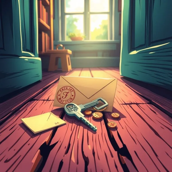Illustration d’objets qui tombent entre les lames du plancher pour illustrer l’idiome Fall Through The Cracks