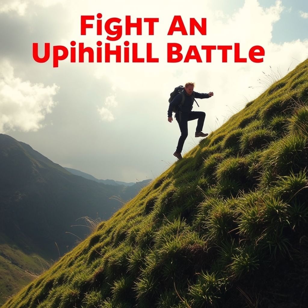 Comprendre Fight An Uphill Battle Signification et emploi dans les idiomes anglais