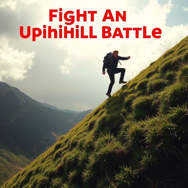 Learn how to use the English idiom Fight An Uphill Battle