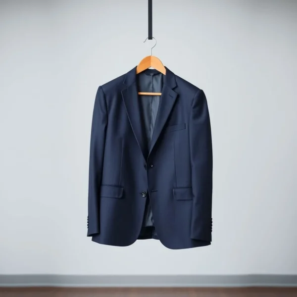 Un costume vide suspendu sur un cintre, symbolisant l’idiome "Empty Suit"