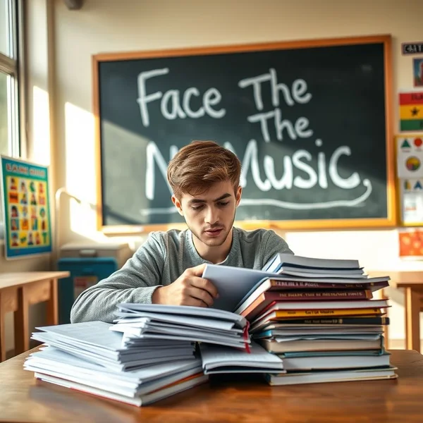 Understanding the idiom Face The Music