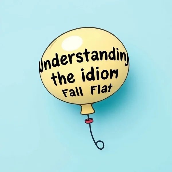 “Understanding the Idiom Fall Flat” yazılı sönük bir balon görseli