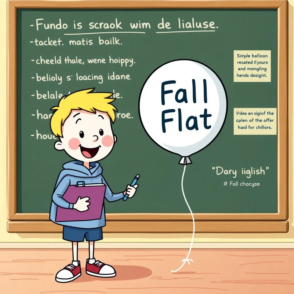 Fall Flat 의미와 사용법, 예시와 유의어로 영어 관용구 완전정복