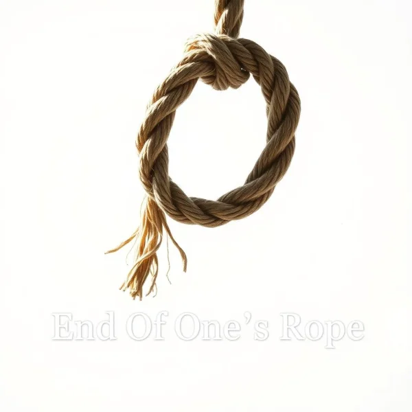 Изображение изношенной верёвки, иллюстрирующее смысл End Of One's Rope