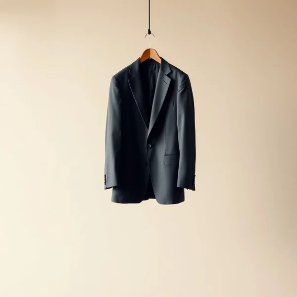 An empty suit hanging on a hanger, symbolizing the idiom "Empty Suit"