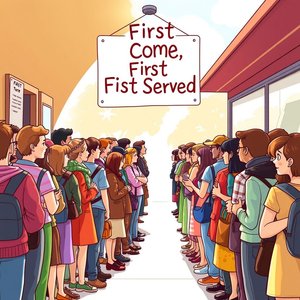 First Come, First Served فهم عبارة وتعبير إنجليزي رئيسي عن العدالة