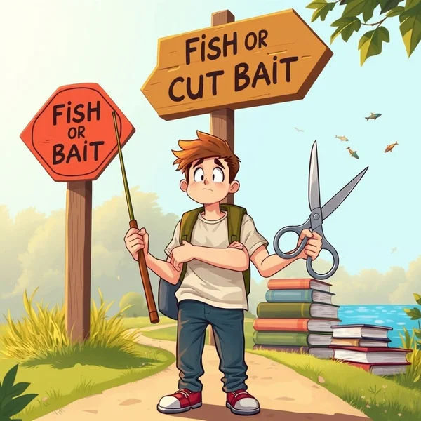 Understanding the idiom Fish Or Cut Bait