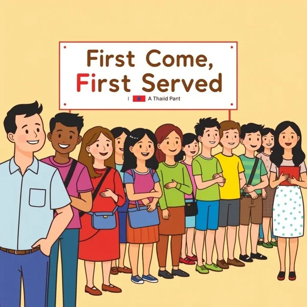 Image illustrating the concept of First Come, First Served