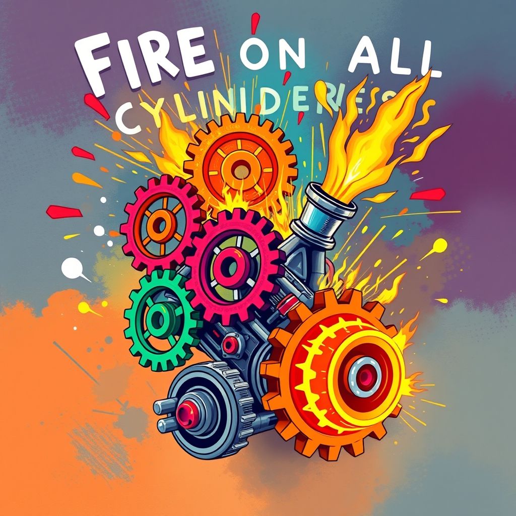学习Fire On All Cylinders表达巅峰表现英语习语含义用法同义词示例与练习全解