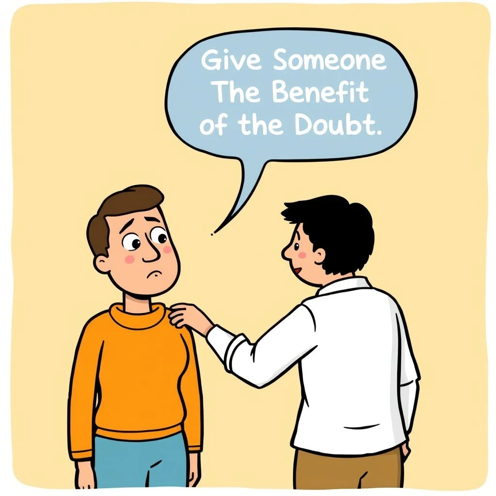 Comprendre Give Someone The Benefit Of The Doubt : Idiome anglais essentiel et comment l'utiliser naturellement