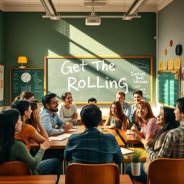İngilizce deyimlerde ve ifadelerde Get The Ball Rolling kullanmayı öğrenin