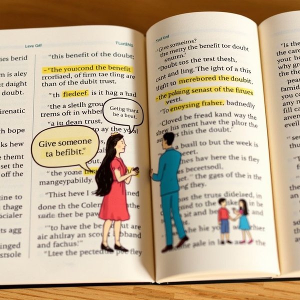 Ilustrasi untuk idiom "Give Someone The Benefit Of The Doubt"