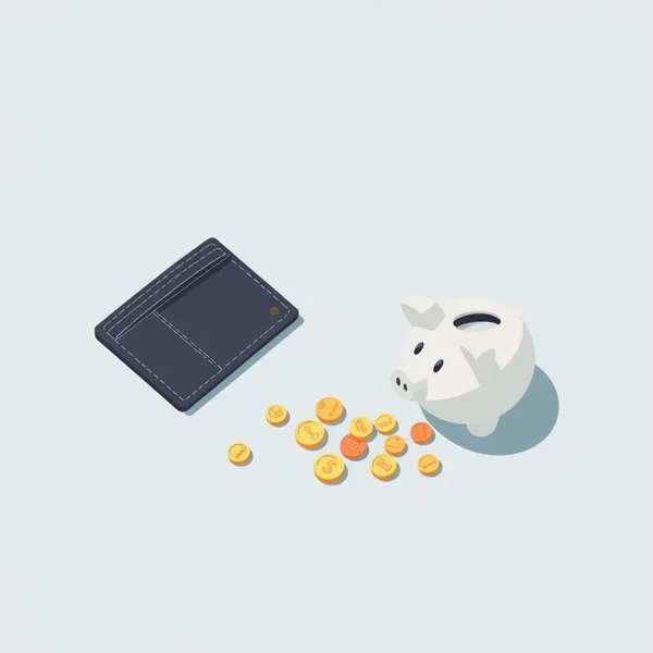 Eine visuelle Darstellung der Bedeutung von Go Broke, etwa ein leeres Portemonnaie oder ein zerbrochenes Sparschwein