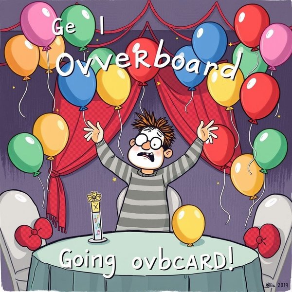 Visuelle Darstellung des Idioms "Go Overboard"
