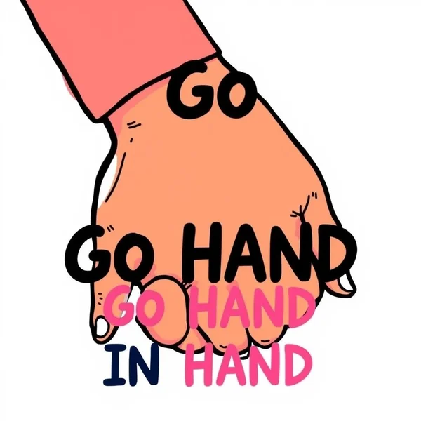 Resim: İki elin bir araya kapanması, "Go Hand In Hand" kavramını gösteriyor.