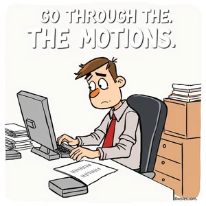 Go Through The Motions สำรวจความหมายและการใช้ในภาษาอังกฤษ