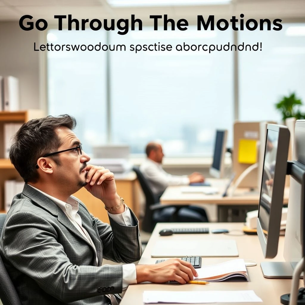 理解 Go Through The Motions 的含义和用法
