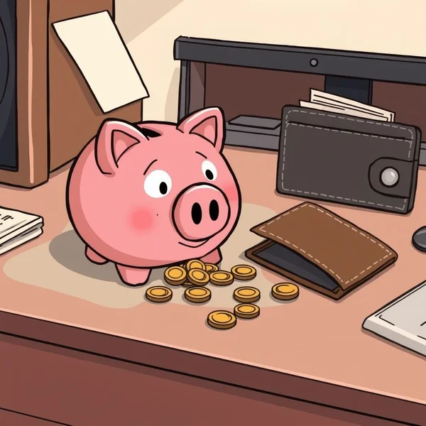 Une représentation visuelle de ce que signifie Go Broke, comme un portefeuille vide ou une tirelire brisée