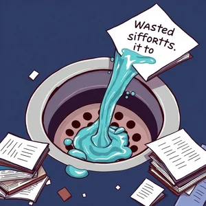 لا تدع جهودك تذهب سدى مع التعبير الإنجليزي Go Down The Drain