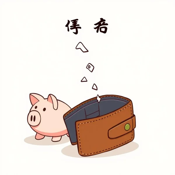 A visual representation of what it means to Go Broke, like an empty wallet or a shattered piggy bank