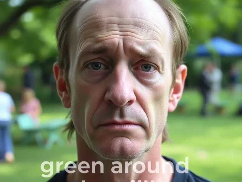 一个人看起来像Green Around The Gills,也许有些不舒服