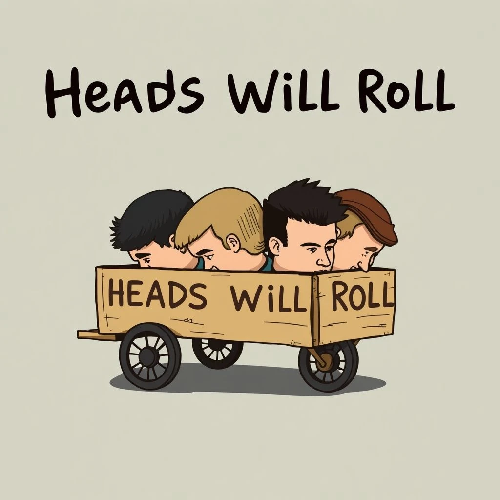 ستتدحرج الرؤوس: فهم عبارة Heads Will Roll في الإنجليزية