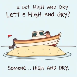 การเข้าใจภาษาอีดิออมอังกฤษ High And Dry และความหมาย
