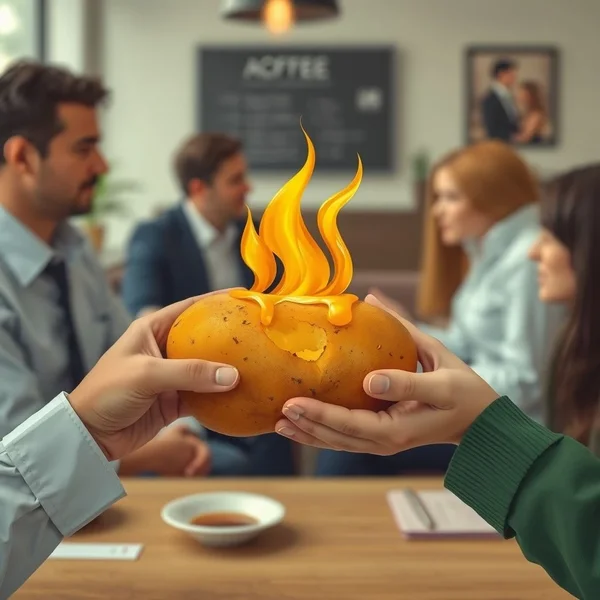 Image montrant une représentation conceptuelle de l'idiome Hot Potato