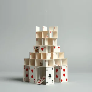 Het Begrip van de Engelse Uitdrukking House Of Cards en Gebruik