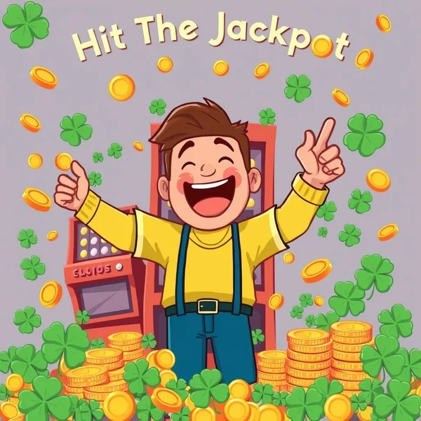 Seseorang merayakan kemenangan, menggambarkan konsep Hit The Jackpot