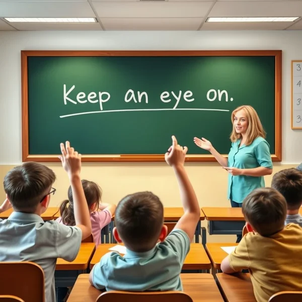 Leer hoe je het idiom Keep An Eye On gebruikt