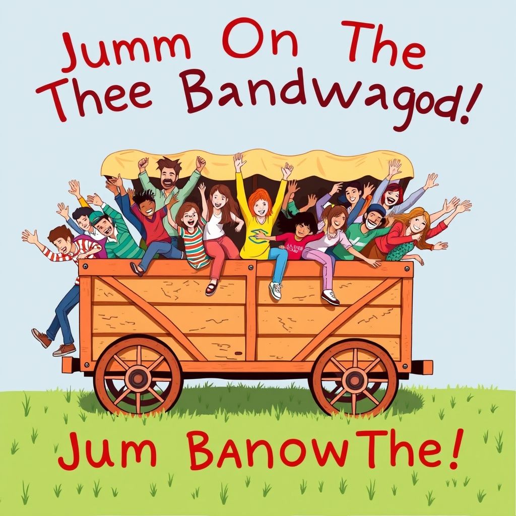 فهم Jump On The Bandwagon: المعنى والاستخدام والأمثلة