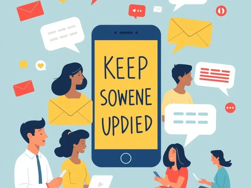 画像タイトル: 誰かに最新情報を伝える方法を理解する