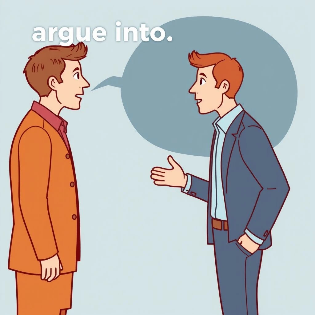 Domina Argue into: Tu Guía para Persuadir con Este Phrasal Verb