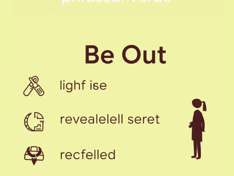 Understanding the phrasal verb Be Out