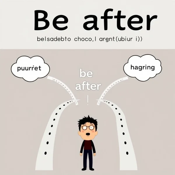 Image illustrating the concept of the phrasal verb 'be after'