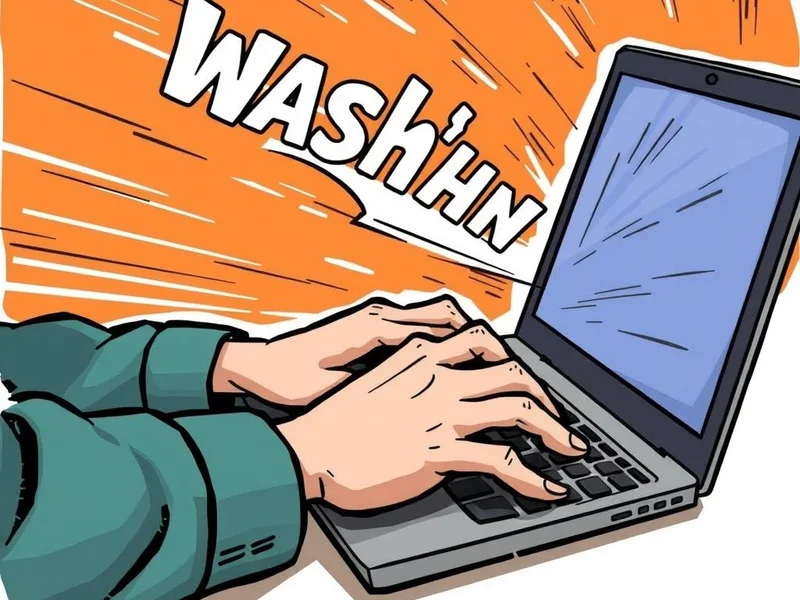 Understanding the phrasal verb Bash out: a person quickly typing