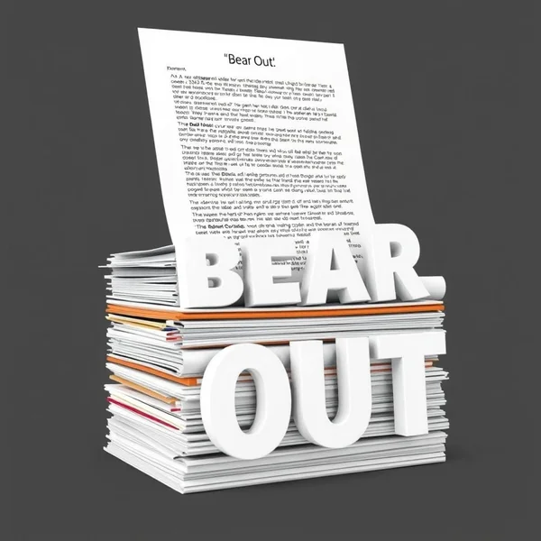 Image illustrating evidence supporting a claim, relevant to the phrasal verb 'bear out'
