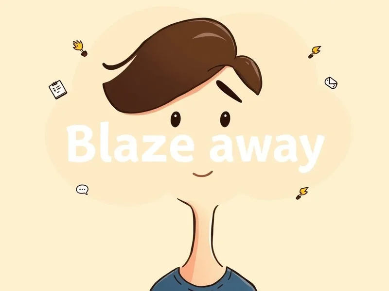 Understanding the phrasal verb Blaze away