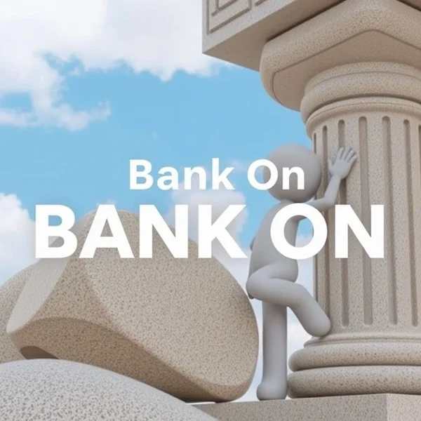 Image showing someone confidently relying on something, illustrating the phrasal verb Bank On