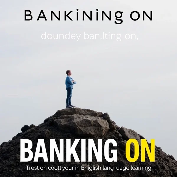 Image showing someone confidently relying on something, illustrating the phrasal verb Bank On