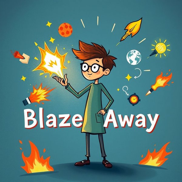 Understanding the phrasal verb Blaze away