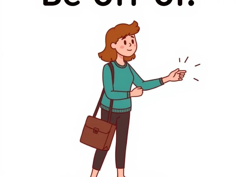Imagen mostrando a una persona tomando la decisión de Be off of algo, ilustrando el phrasal verb 'Be off of'