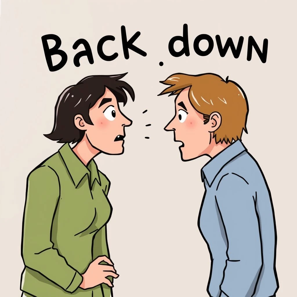 Tìm hiểu Cụm động từ 'Back Down' Ý nghĩa và Cách sử dụng trong tiếng Anh
