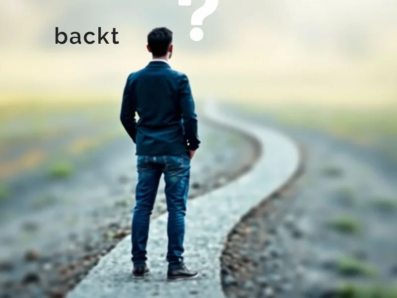Image showing someone hesitantly backing away from a contract, illustrating the meaning of back out of