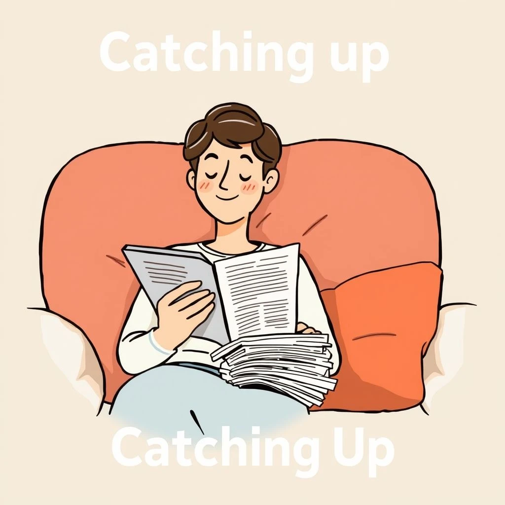 Cómo usar el verbo frasal Catch up on correctamente en inglés