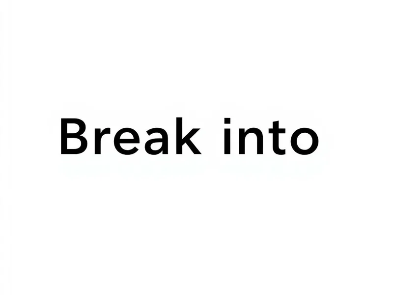 A visual representation of the phrasal verb "Break into"