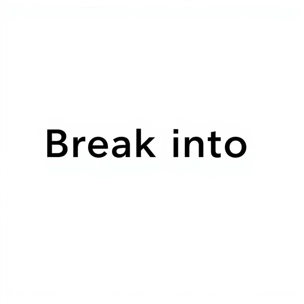 A visual representation of the phrasal verb "Break into"