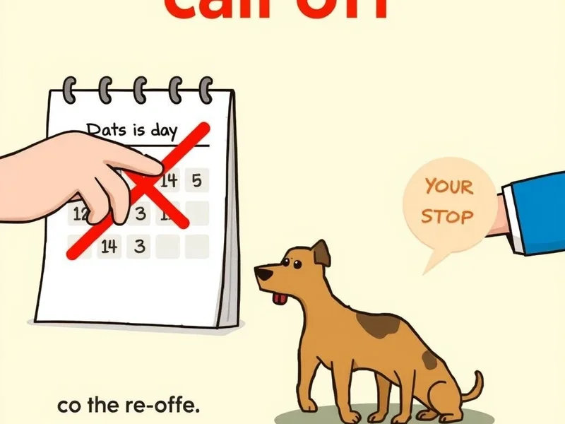 Image illustrating the phrasal verb call off