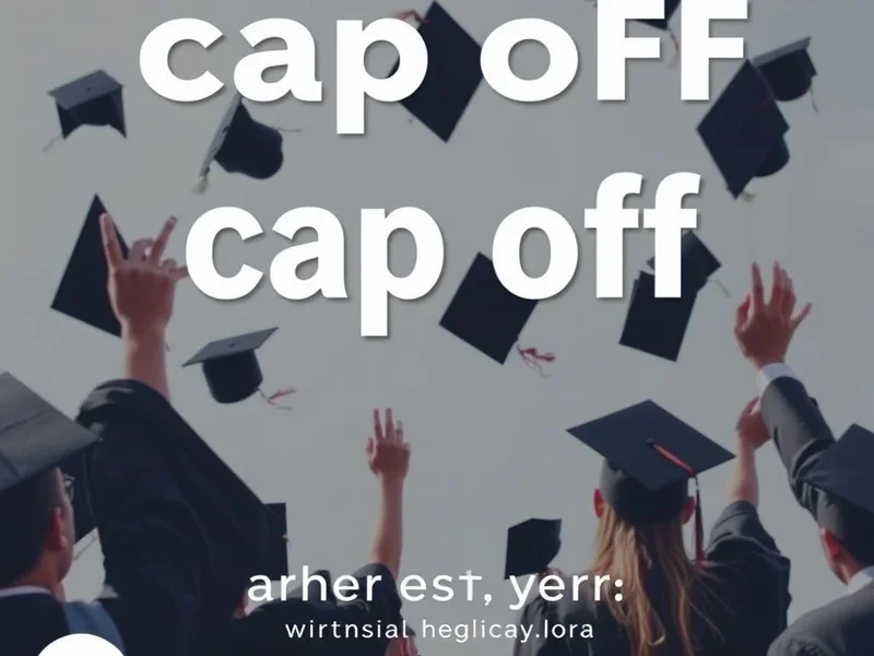 Image illustrating 'cap off' with a graduation ceremony finale